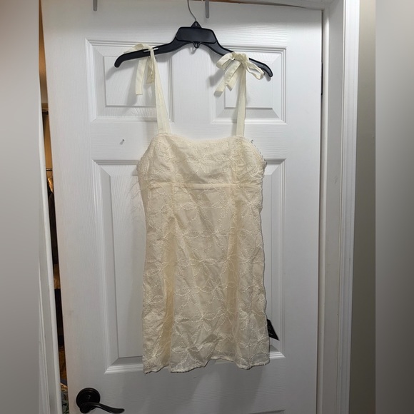 Lulus Dresses & Skirts - Ivory Lace Tie-Strap Sundress